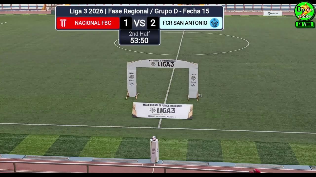 Nacional FBC frente a FCR San Antonio por la Liga 3 2026